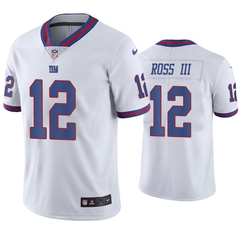 Men New York Giants 12 John Ross iii Nike White Color Rush Limited NFL Jersey